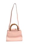 Gucci Pink And White Calfskin Small Nymphaea Top Handle Bag