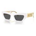 Versace White Acetate Sunglasses