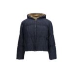 Brunello Cucinelli Blue Cotton Shell Jacket