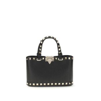 Valentino Garavani Black Calf Leather Bos Taurus Handbag