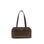 Prada Brown Calf Leather Bos Taurus Shoulder Bag
