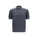 Brunello Cucinelli Gray Cotton Polo Shirt