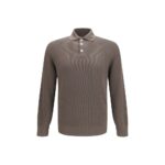 Brunello Cucinelli Brown Cotton Polo Shirt