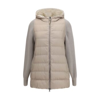 Brunello Cucinelli Gray Polyester Full-Length Jacket