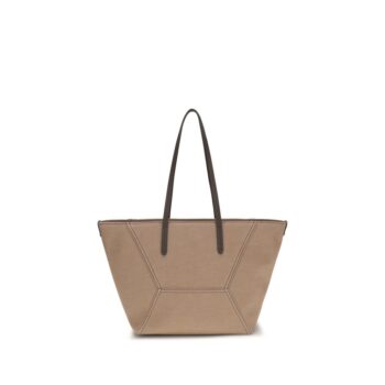 Brunello Cucinelli Beige Cotton Shoulder Bag