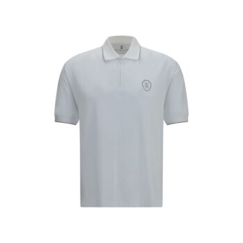 Brunello Cucinelli White Polyamide Polo Shirt