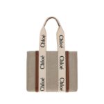 Chloé Beige Linen Handbag