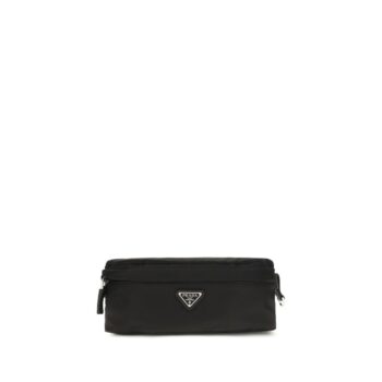 Prada Black Recycled Polyamide Clutch Bag