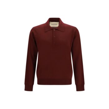 Valentino Bordeaux Wool Oves Aries Polo Shirt