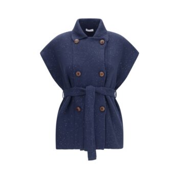 Brunello Cucinelli Blue Cotton Coat