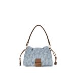 Fendi Blue Cotton Shoulder Bag