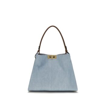 Fendi Blue Cotton Handbag