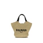 Balmain Beige Viscose Shoulder Bag