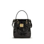 Balmain Black Calf Leather Bos Taurus Backet Bag