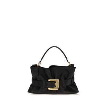 Balmain Black Calf Leather Bos Taurus Handbag