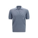 Brunello Cucinelli Blue Cotton Polo Shirt