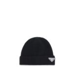 Prada Black Wool Oves Aries Beanie