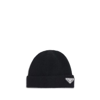 Prada Black Wool Oves Aries Beanie