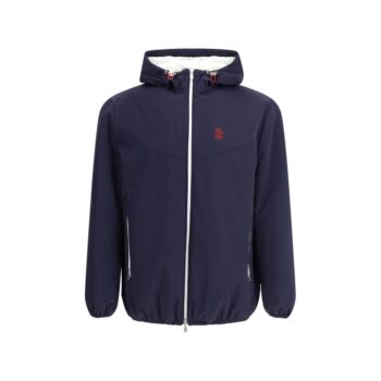 Brunello Cucinelli Blue Nylon Shell Jacket