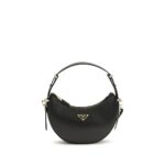 Prada Black Calf Leather Bos Taurus Shoulder Bag