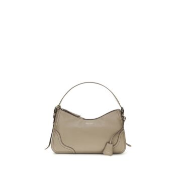 Prada Gray Calf Leather Bos Taurus Shoulder Bag