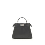 Fendi Gray Calf Leather Bos Taurus Handbag