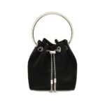 Jimmy Choo Black Cotton Shoulder Bag