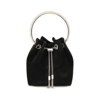 Jimmy Choo Black Cotton Shoulder Bag