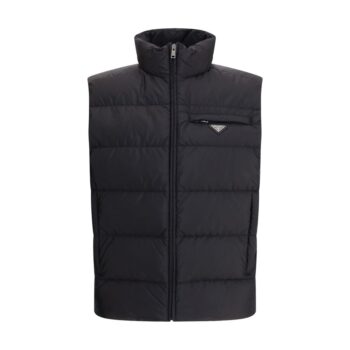 Prada Black Recycled Polyamide Sleeveless Jacket