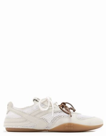 Miu Miu Gymnasium mesh and suede sneakers