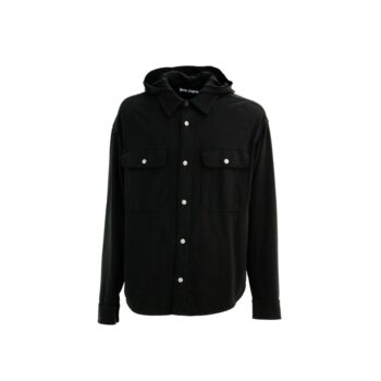 Palm Angels Black Cotton Shell Jacket