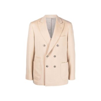 Brunello Cucinelli Beige Wool Full-Length Jacket