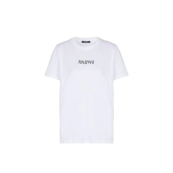 Balmain White Cotton T-Shirt