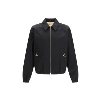 Valentino Garavani Black Cotton Bomber