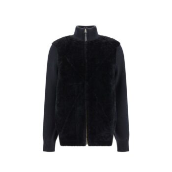 Loewe Black Lamb Fur Full-Length Jacket