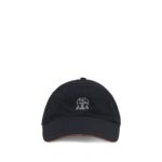 Brunello Cucinelli Blue Cotton Cap (Baseball Hat)