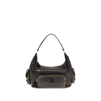 Miu Miu Brown Calf Leather Bos Taurus Shoulder Bag