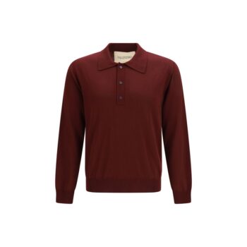 Valentino Garavani Bordeaux Wool Oves Aries Polo Shirt
