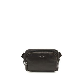 Prada Brown Calf Leather Bos Taurus Shoulder Bag