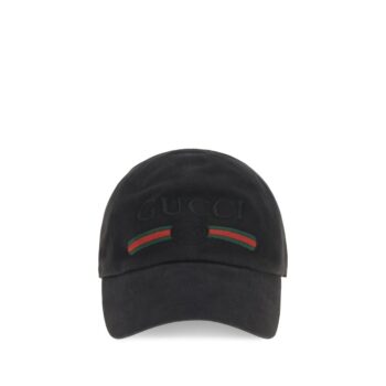 Gucci Black Cotton Cap (Baseball Hat)