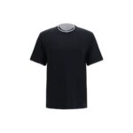 Brunello Cucinelli Black Cotton T-Shirt