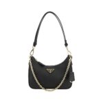 Prada Black Calf Leather Bos Taurus Shoulder Bag