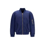 Balmain Blue Polyamide Bomber