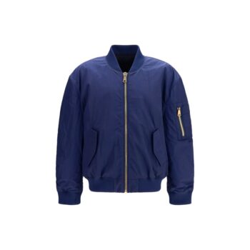 Balmain Blue Polyamide Bomber