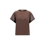 Brunello Cucinelli Brown Cotton T-Shirt