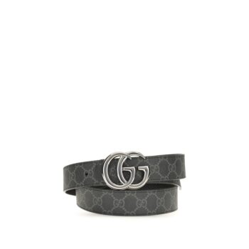 Gucci Black Calf Leather Bos Taurus Regular Belt