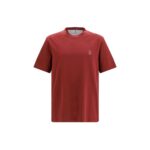 Brunello Cucinelli Bordeaux Cotton T-Shirt