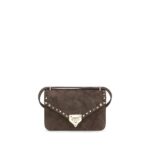 Valentino Garavani Brown Suede Leather Shoulder Bag