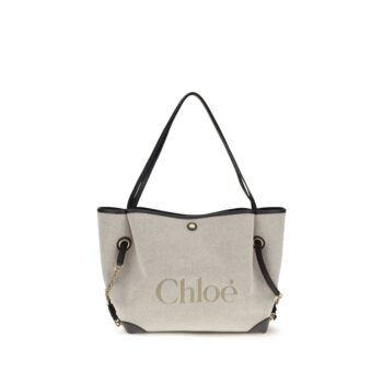 Chloé Gray Cotton Shoulder Bag