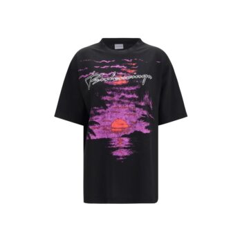 Balenciaga Black Cotton T-Shirt